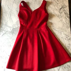 Red Retro Fit and Flare Dress
